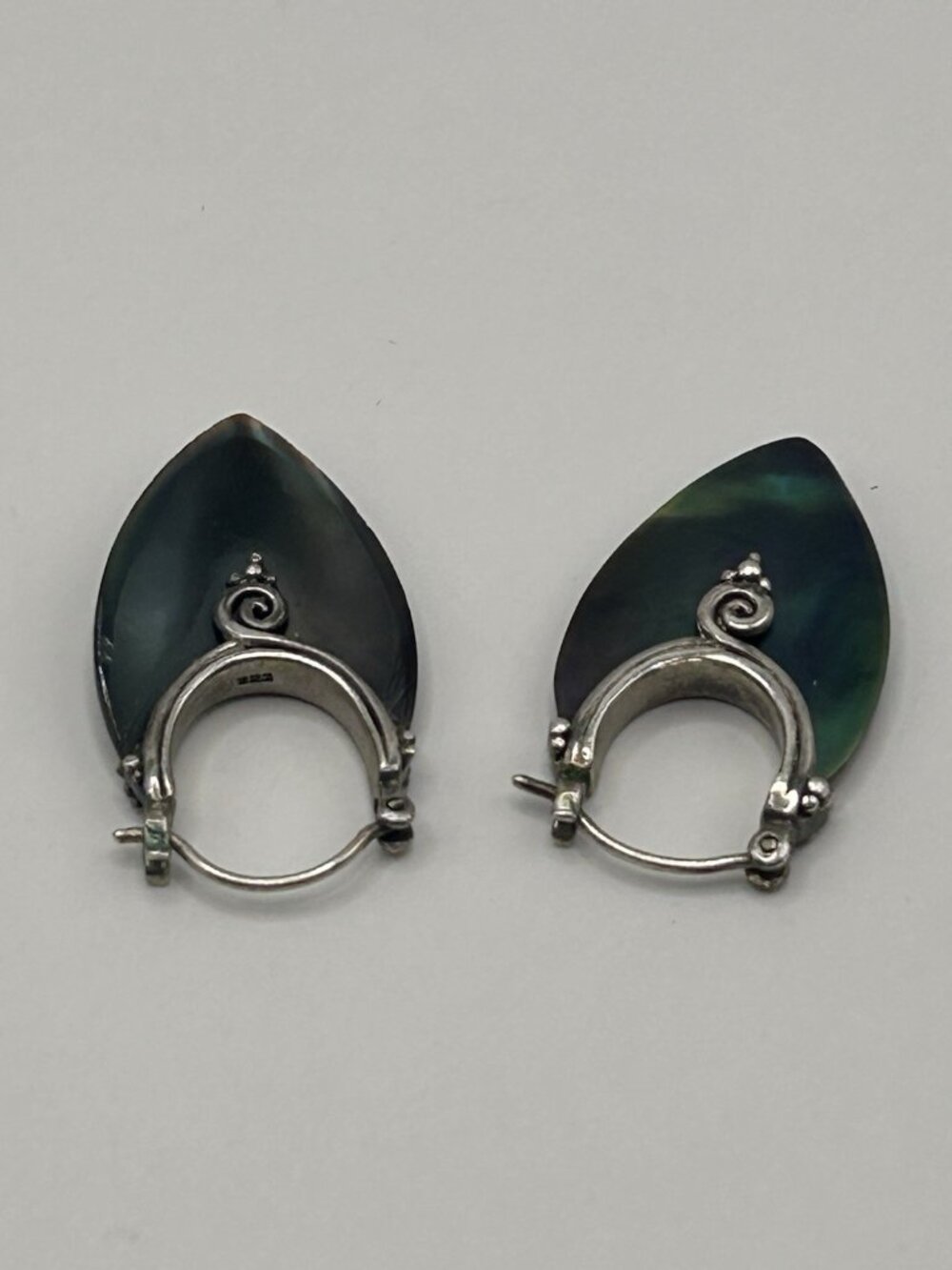 925 Sterling Silver Abalone Shell Earrings Jewelry Gift Women Tropical Holidays - Picture 5 of 15